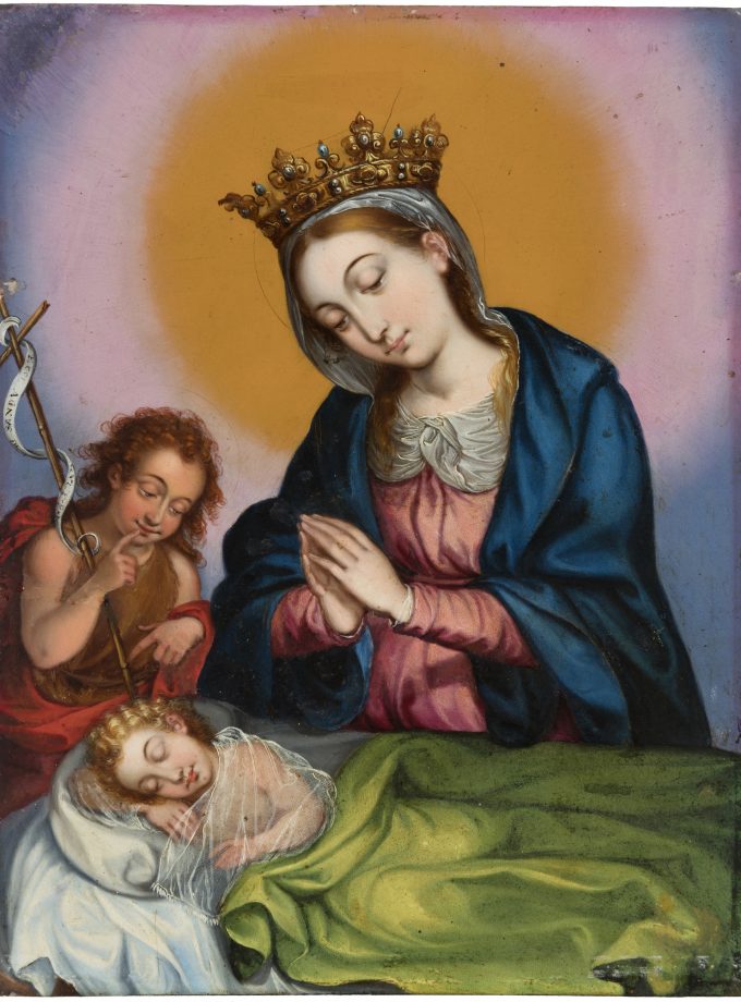 Virgin of Silence with Saint John - VICEROYALTY OF NEW SPAIN, 18TH CENTURY